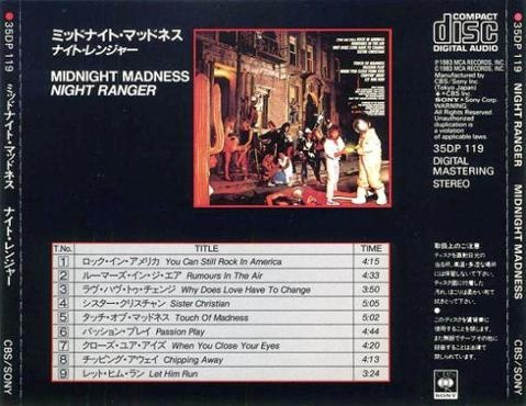 Night Ranger - Midnight Madness (1983) [Japan Press 1984] Lossless