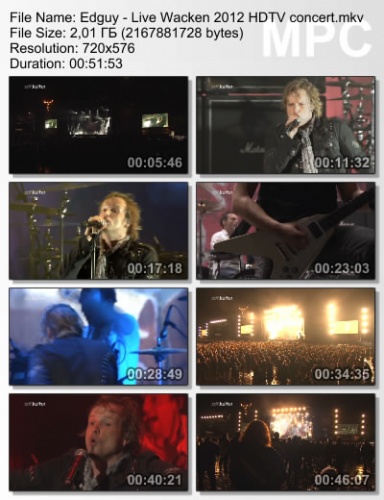 Edguy - Live Wacken 2012 (HDTV video)