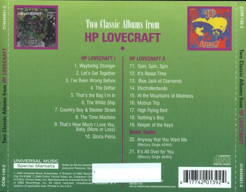 HP Lovecraft - H.P. Lovecraft 1967/H.P. Lovecraft II 1967-68 (Lossless+MP3) 2000