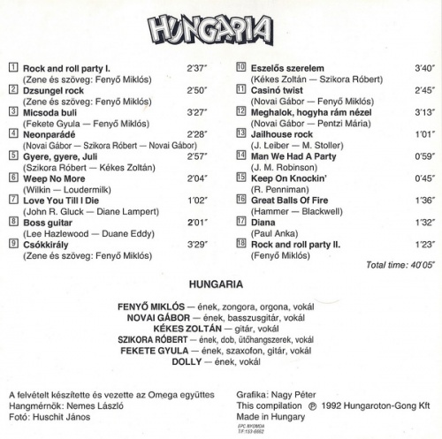 Hungaria - Rock'n'Roll Party (1992) Lossless