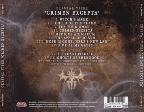 Crystal Viper - Crimen Excepta (2012) (Lossless)