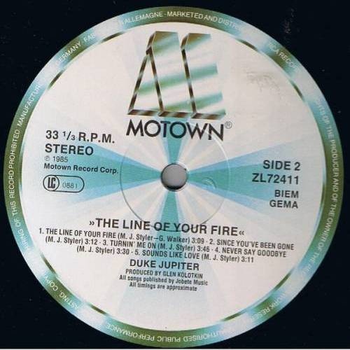 Duke Jupiter - The Line Of Your Fire  (1985)