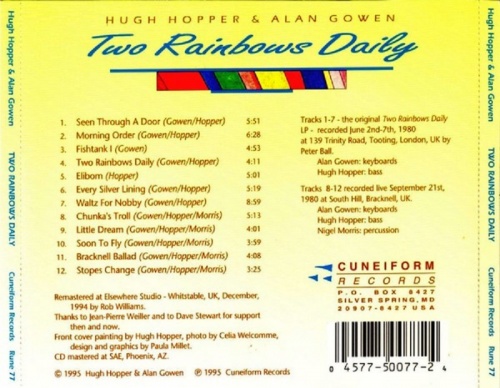 Hugh Hopper & Alan Gowen - Two Rainbows Daily 1980 (Lossless+MP3) 1995