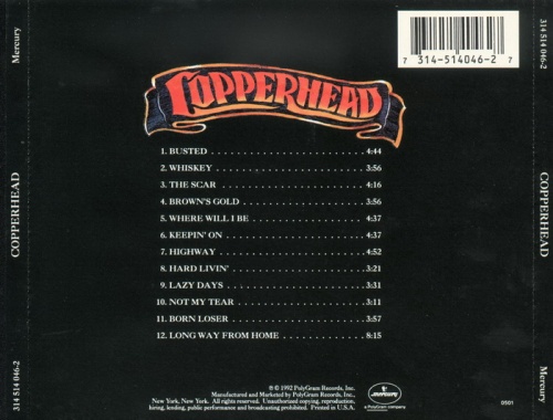 Copperhead - Copperhead 1992 (Lossless+MP3)