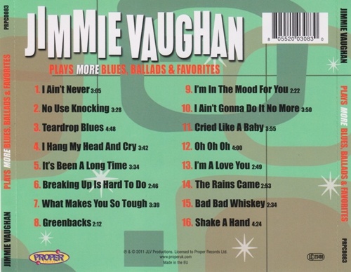 Jimmie Vaughan - Plays More Blues, Ballads & Favourites (2011) [Lossless+Mp3]