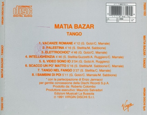 Matia Bazar - Tango (1983) (Lossless)