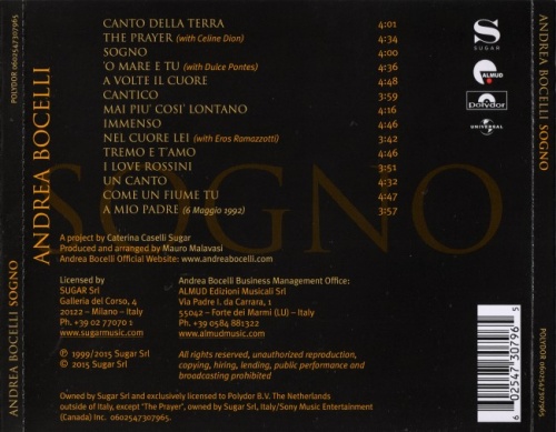 Andrea Bocelli - Sogno (1999) [2015] (Lossless)