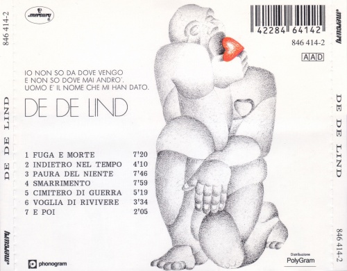 De De Lind - Io Non So Da Dove Vengo E Son So Dove Mai Andro, Uomo E' Il Nome Che Mi Han Dato 1973 (Lossless+MP3) 1990