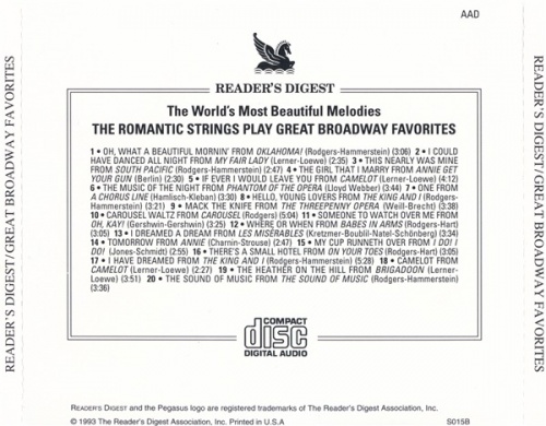 The Romantic Strings and Orchestra - Great Broadway Favorites (1993) Lossless + mp3