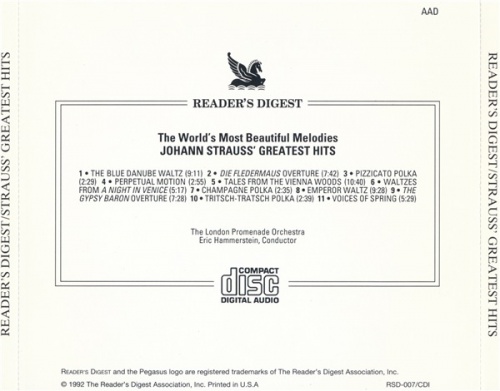 The London Promenade Orchestra - Johann Strauss' Greatest Hits (1992) (Lossless + MP3)