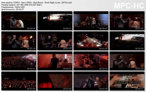 DORO - Bad Blood feat LORDI - Rock Night (Live)  (2016)