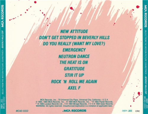 VA - Beverly Hills Cop (Music From The Motion Picture Soundtrack) (1985) Lossless + mp3