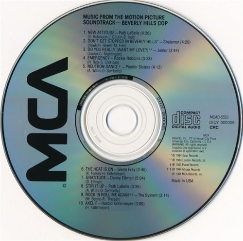 VA - Beverly Hills Cop (Music From The Motion Picture Soundtrack) (1985) Lossless + mp3