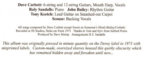 Dave Corbett & Friends - Stoned Broke & Fed Up (1973) [Reissue 2010] Lossless