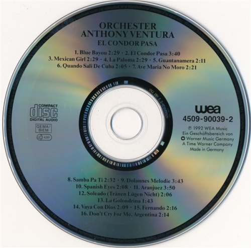 Anthony Ventura Orchestra - El Condor Pasa (1992) Lossless + mp3