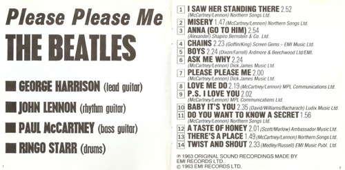 The Beatles - Please Please Me (1963/1987) [Japanese Edition] [Lossless+Mp3]