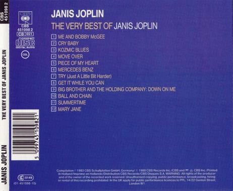 Janis Joplin - The Very Best Of Janis Joplin (1988) Lossless