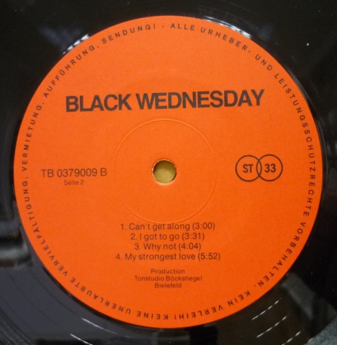 Black Wednesday - Black Wednesday 1979 (Vinyl LP)
