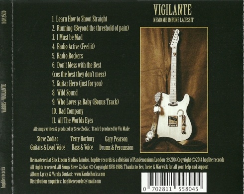 Vardis - Vigilante (1986) [Reissue 2014] Lossless