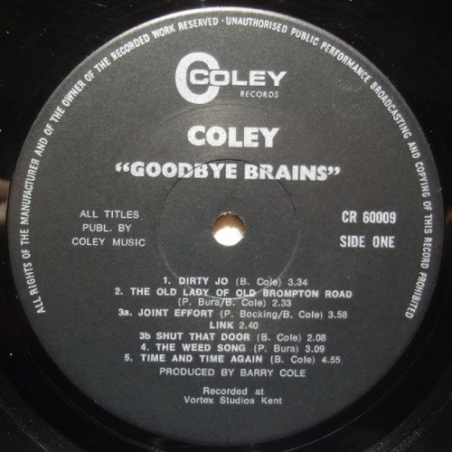 Coley - Goodbye Brains (Vinyl, LP) 1972