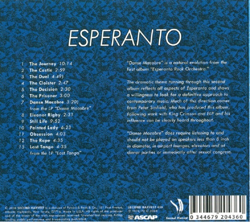 Esperanto - Danse macabre & Last Tango 1974-75 (Compilation) 2008 (Lossless+MP3)