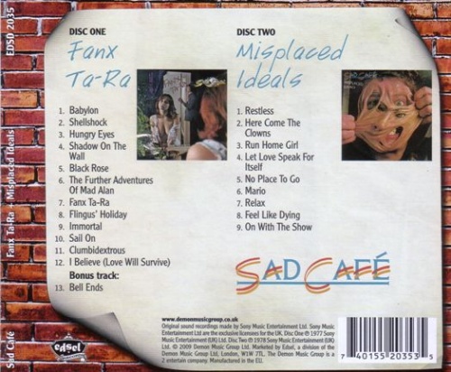 Sad cafe. Sad Café FANX ta-ra 1977. Sad Cafe FANX ta ra. Sad Cafe "Sad Cafe". Sad Cafe misplaced ideals.