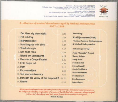 Michael Maksymenko &#8206; (w/ Kraldjursanstalten, Henry Kaiser, John French) Compilation 1980-83 (Lossless+MP3)2008