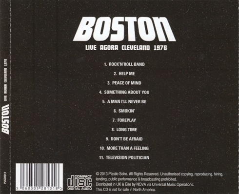 Boston - Live Agora Cleveland 1976 (2013) Lossless