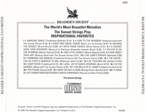 The Sunset Strings - The Sunset Strings Play Inspirational Favorites (1996) (Lossless + mp3)