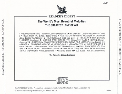 The Romantic Strings Orchestra - The Greatest Love Of All (1998) (Lossless + mp3)