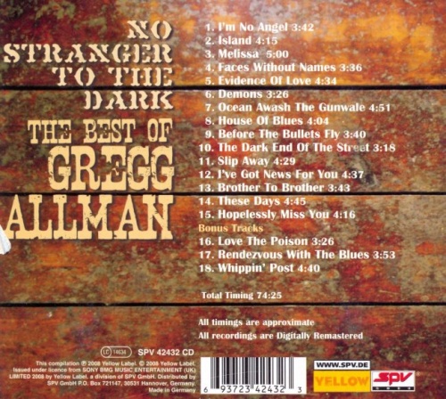 Gregg Allman - No Stranger To The Dark: The Best Of (2002) (Lossless)