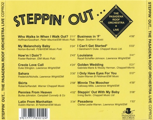 Pasadena Roof Orchestra - Steppin' Out... (1989) (Lossless + mp3)