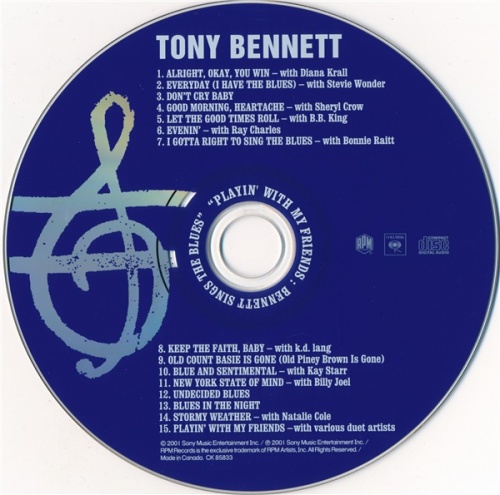 Tony Bennett - Playin' With My Friends: Bennett Sings The Blues (2001) (Lossless + mp3)