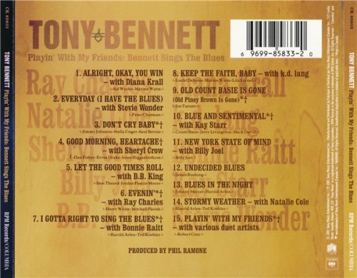 Tony Bennett - Playin' With My Friends: Bennett Sings The Blues (2001) (Lossless + mp3)