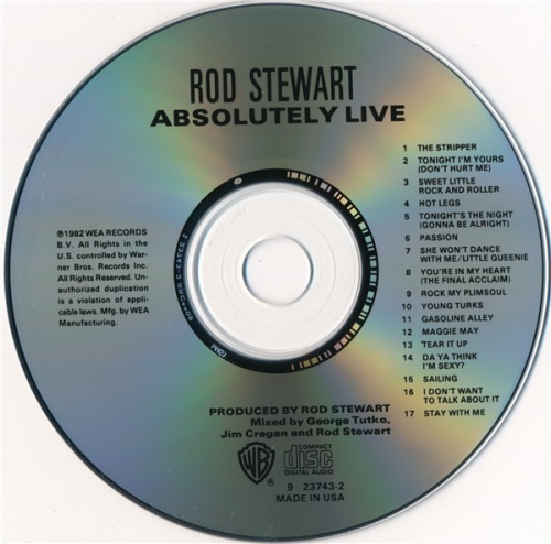 Rod Stewart - Absolutely Live (1982) [1989] (Lossless + mp3)