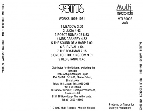 Taurus - Works 1976-1981[1990] (lossless+mp3)