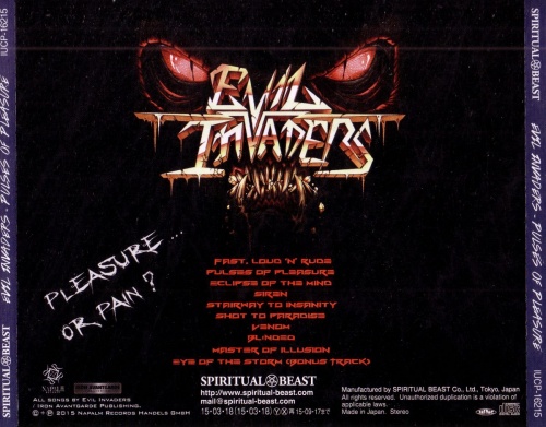 Evil Invaders - Pulses Of Pleasure [Japanese Edition] (2015) (Lossless)