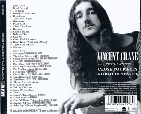 Vincent Crane - Close Your Eyes: A Collection 1965-1986 (2008) [2CD Compilation] Lossless