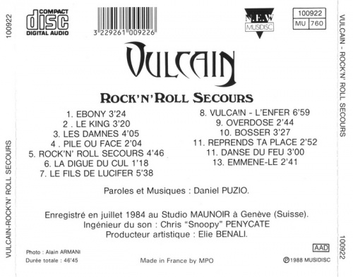 Vulcain - Rock 'N' Roll Secours (1984)