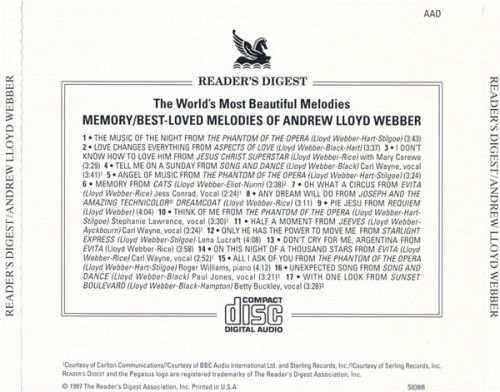 VA - Memory: Best-Loved Melodies Of Andrew LLoyd Webber (1997) VA - Memory: Best-Loved Melodies Of Andrew LLoyd Webber (1997)