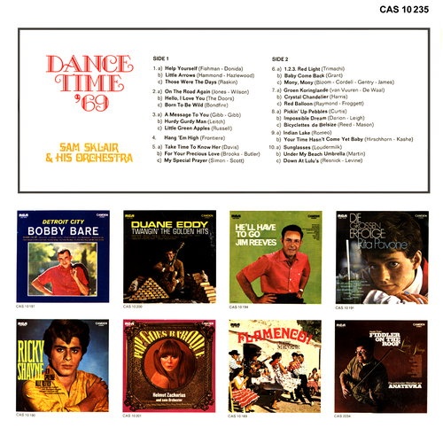 Sam Sklair & his orchestra - Dance time '69(1968)[LP]