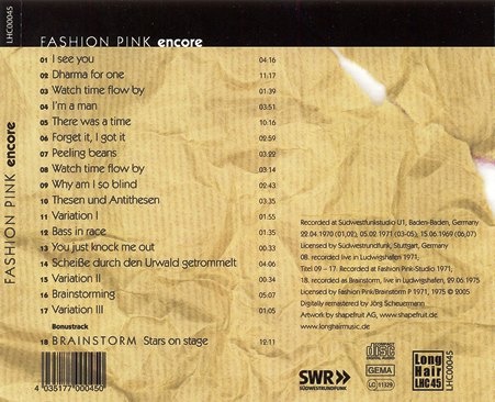 Fashion Pink - Encore (2005) Lossless