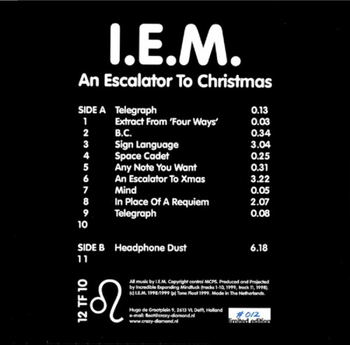 I.E.M. (Steven Wilson ) - An Escalator To Christmas (EP - Vinyl 12") 1999
