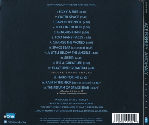 Ace Frehley (ex KISS) - Anomaly (Deluxe Edition 2017) (Lossless)