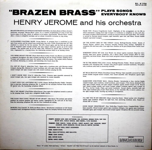  Henry Jerome - Brazen Brass Plays Songs Everybody Knows(1960)