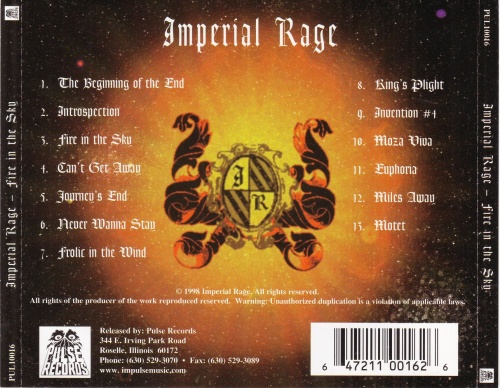 Imperial Rage - Fire In The Sky 1998