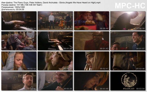 The Piano Guys, Peter Hollens, David Archuleta - Gloria (Angels We Have Heard on High)  (2014)