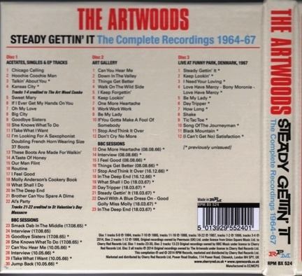 The Artwoods - Steady Gettin' It: The Complete Recordings 1964-67 [3CD] (2014) Lossless