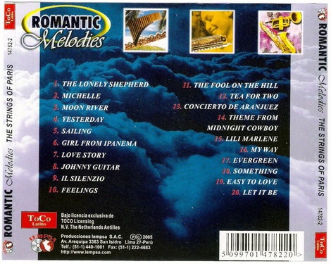 The Strings Of Paris Orchestra - Romantic Melodies In... Panflute, Harmonica, Sax (2005)