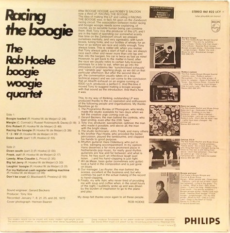 The Rob Hoeke Boogie Woogie Quartet - Racing The Boogie (1970)